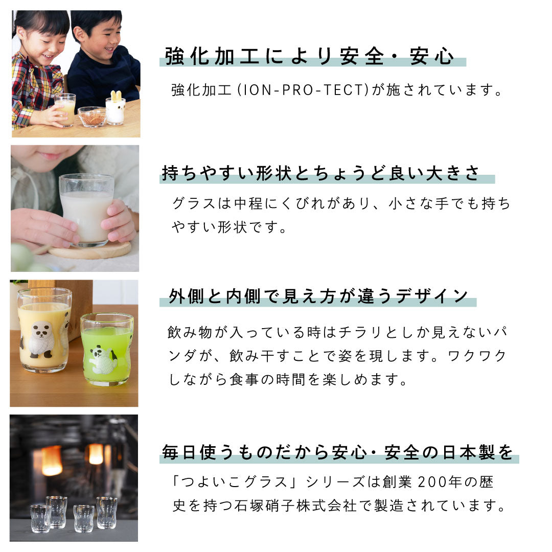つよいこグラス パンダ銭湯 S・Mサイズ 単品【 tupera tuperaコラボ 】 ツペラツペラ