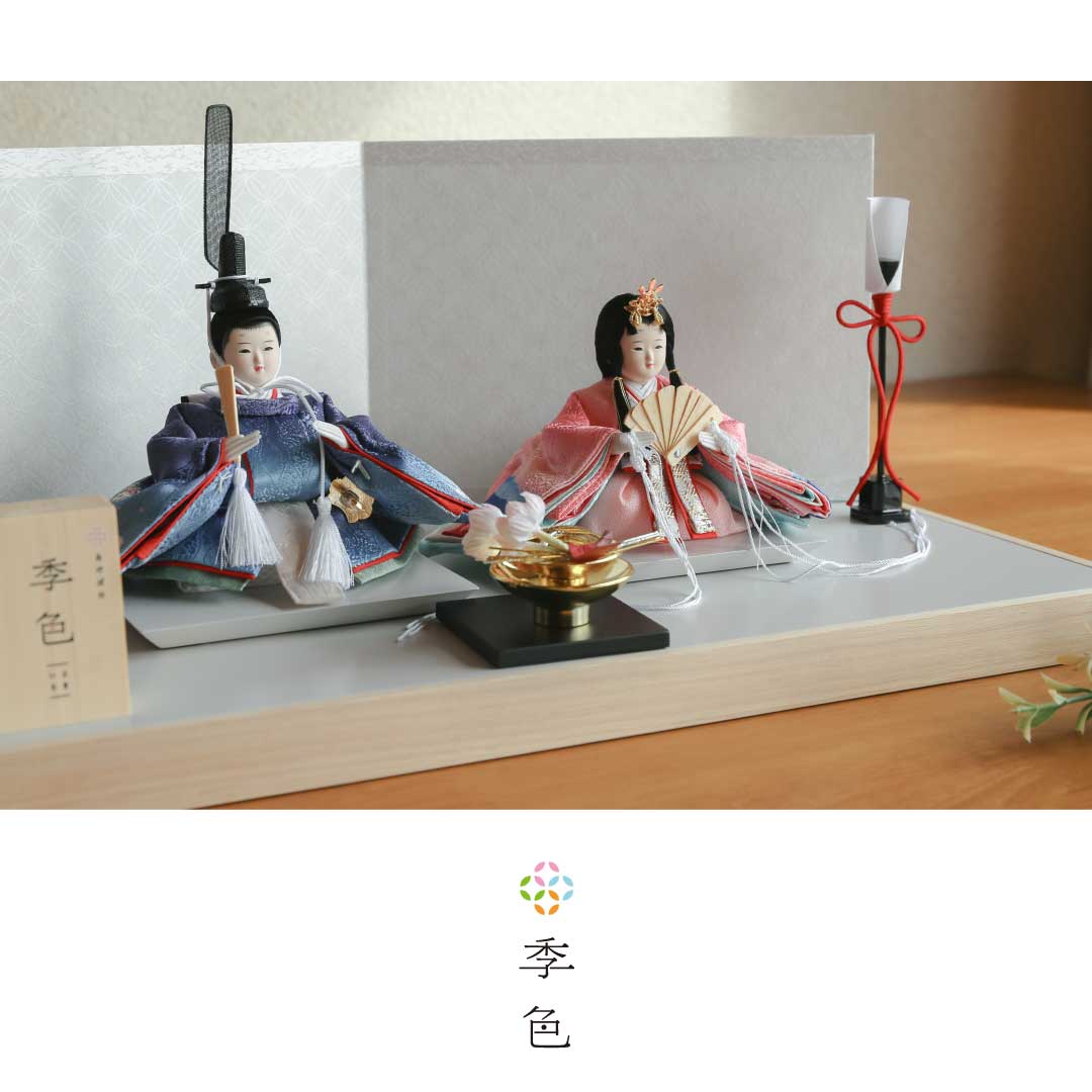 Couleur saisonnière Akebono (printemps) - Tokiiro - Décoration Prince et Princesse Poupée Hina