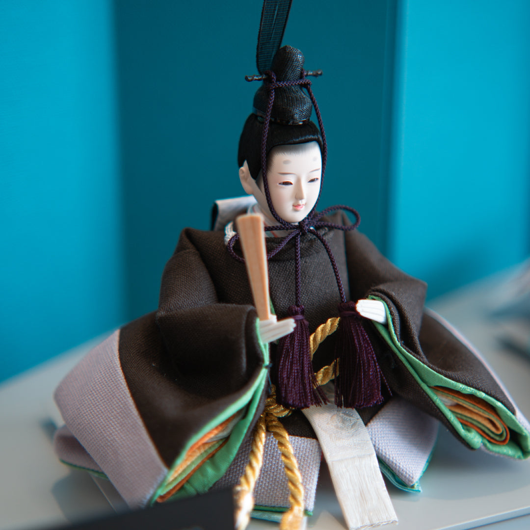 KIMONO Hina 2. Poupées en toile décoratives Prince et Princesse en matériaux vivants