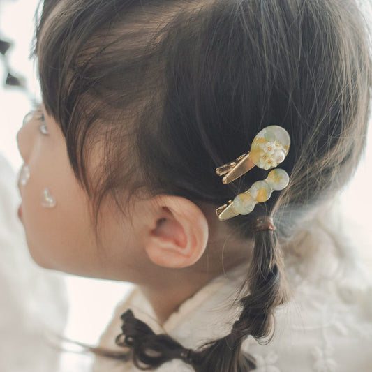 Set of 3 tsumami hair accessories <yellow>