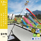 Gold colored stringed moon carp [Australian] premium balcony stand set Tokunaga carp streamer 