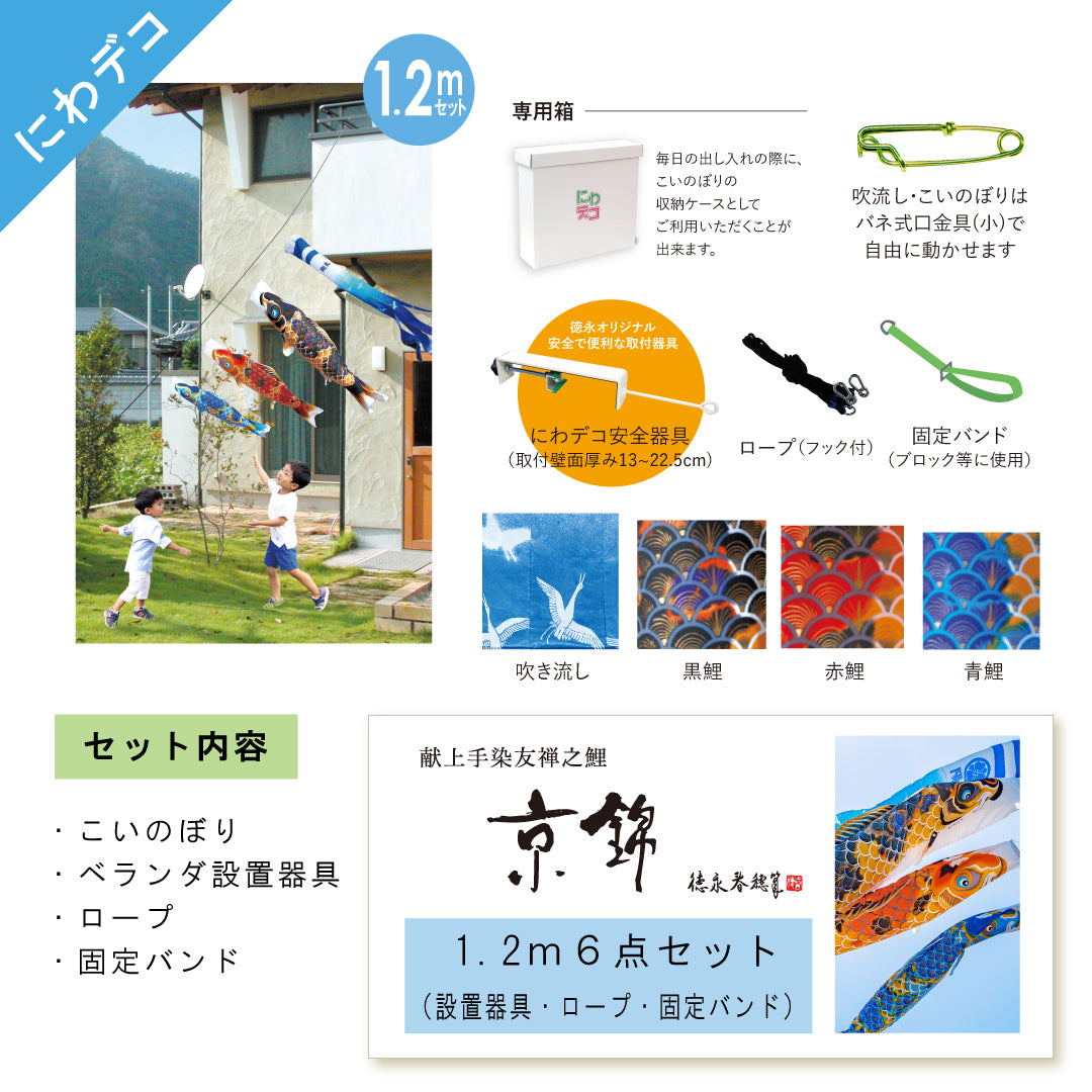 献上手染友禅之鯉【京錦】6点にわデコセット – 晴れと暮らす 献上手染友禅之鯉【京錦】6点にわデコセット – 晴れと暮らす