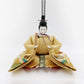 35 Imperial Princes Ornament, Finest Pure Silk, Cut and Fit, Hisayu Shimizu 158-158 Wooden Gold Painted Flat Stand Set 