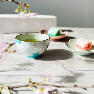 西川貞三郎商店】汲出し椀 白菊青地 ｜ 徳永こいのぼり公式「晴れと