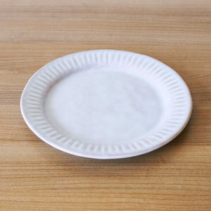 8寸皿鎬乳白 陶の杜 – 晴れと暮らす