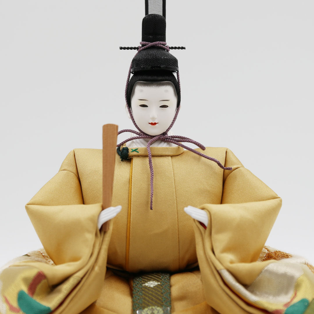 三五親王飾り 極上正絹 切嵌め 清水久遊 158-158 木製金塗平台セット