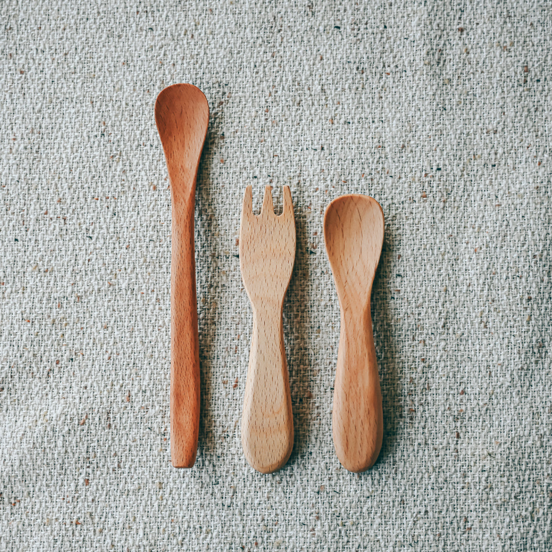 天然木 子ども食器 5点セット　食器セット