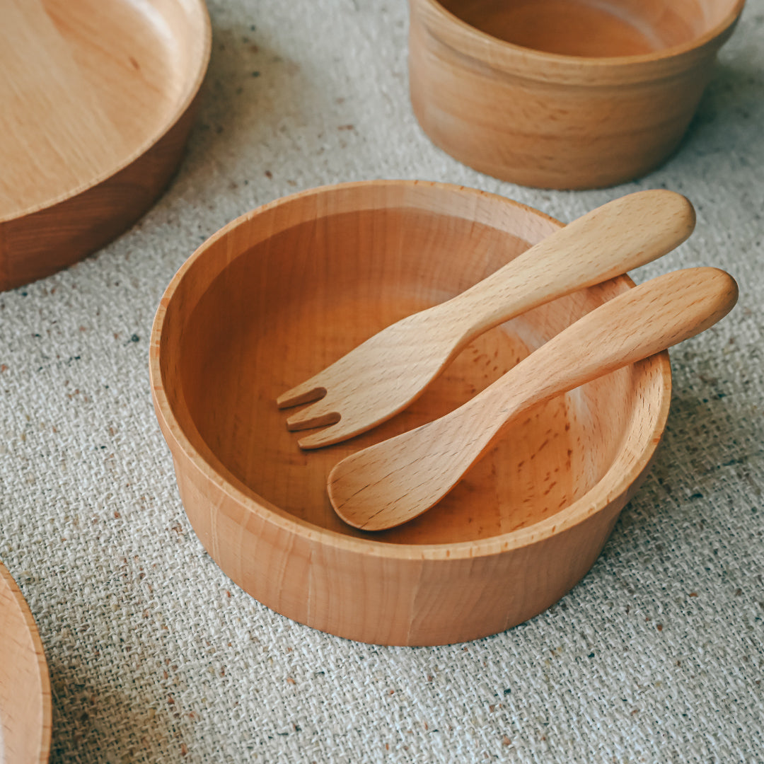 天然木 子ども食器 9点セット　食器セット