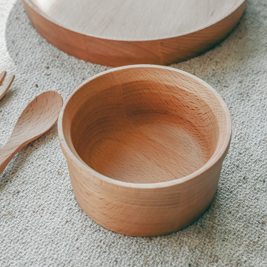 天然木 子ども食器 5点セット　食器セット