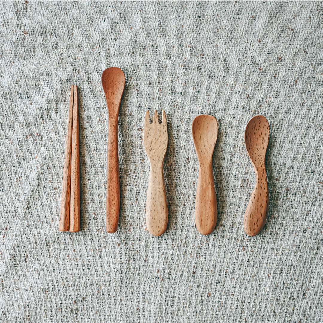 天然木 子ども食器 9点セット　食器セット