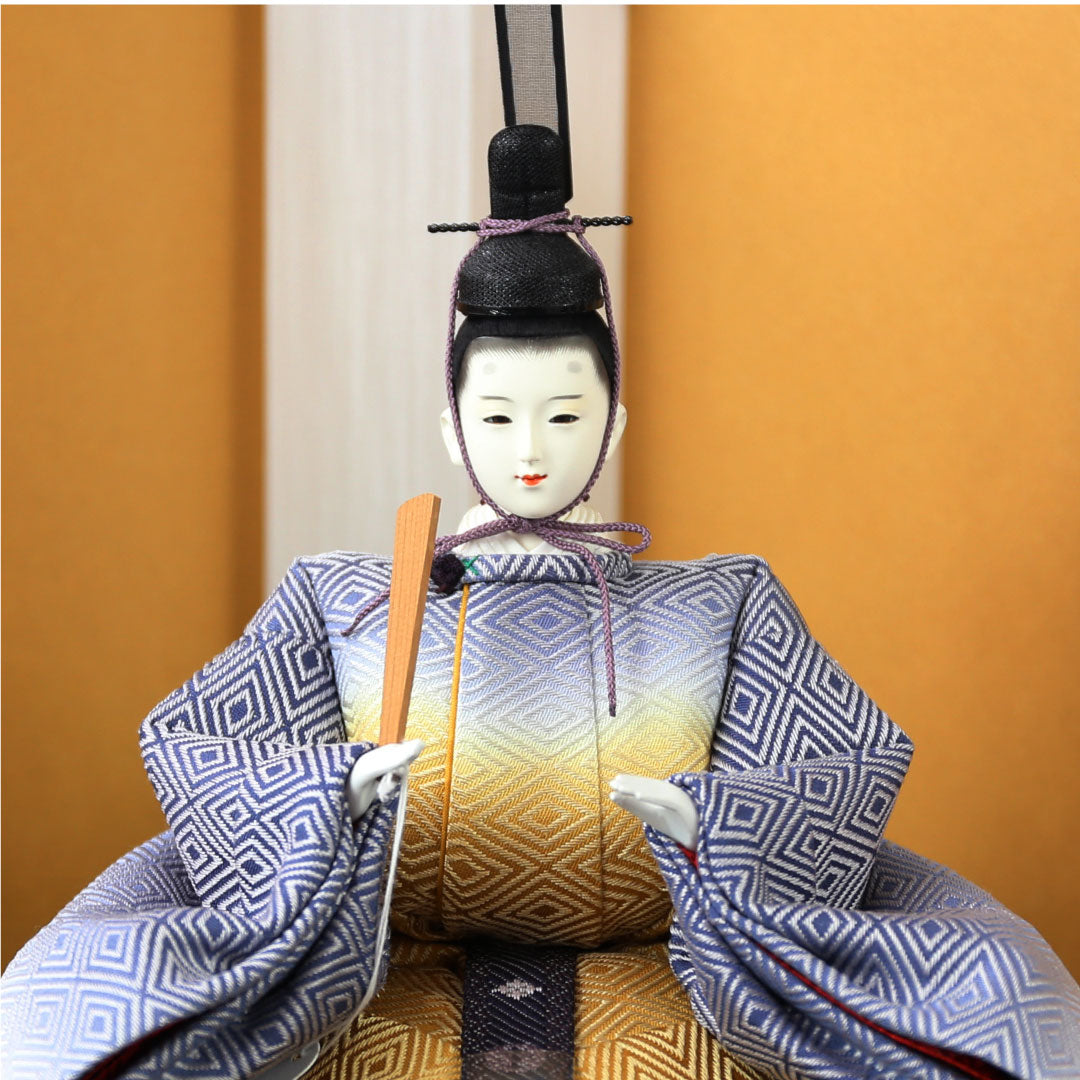 Sango Imperial Prince Decoration, Finest Pure Silk Dyeing, Hisayu Shimizu, Carefully Selected Japanese Paper Folding Screen (Yamabuki Tea), Echizen Shin-Nuri Decoration Stand 