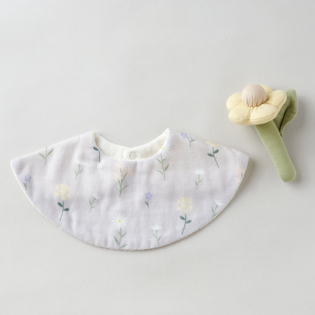 スタイ＆ラトルの2点セット ガーベラ