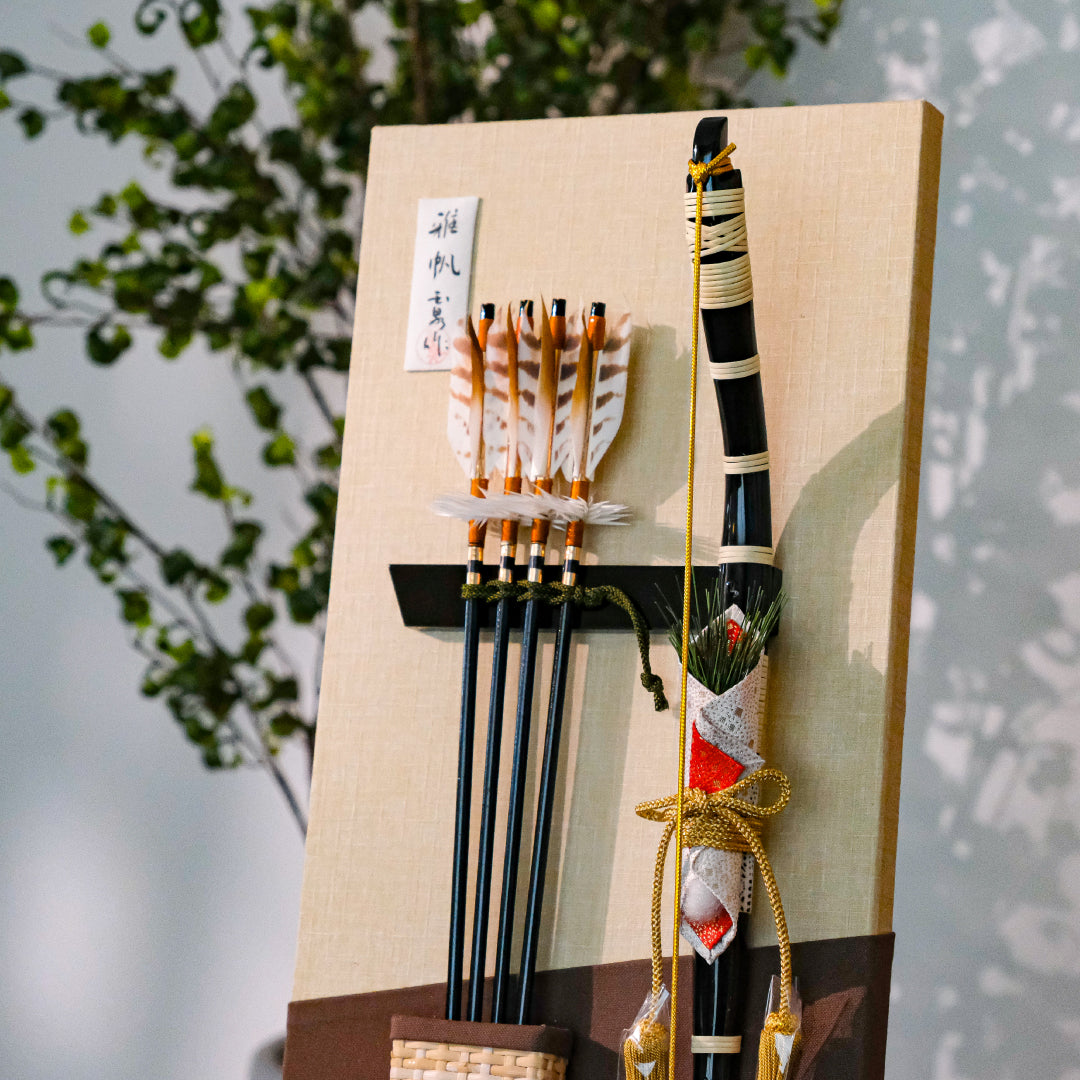 Wall hanging No. 15 Hamayumi bow decoration Miyabi (light green) 