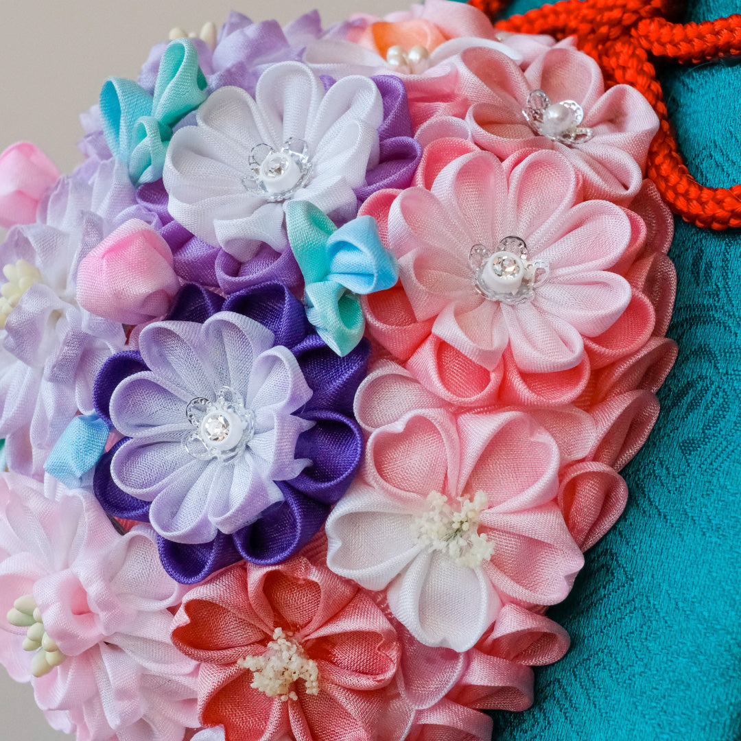 摩耶作 羽子板 13号 久寿玉 【萌】つまみ細工 衝立飾り 羽子板 – 晴れ