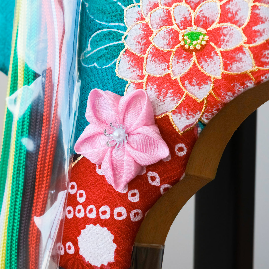 摩耶作 羽子板 13号 久寿玉　【萌】つまみ細工　衝立飾り　羽子板