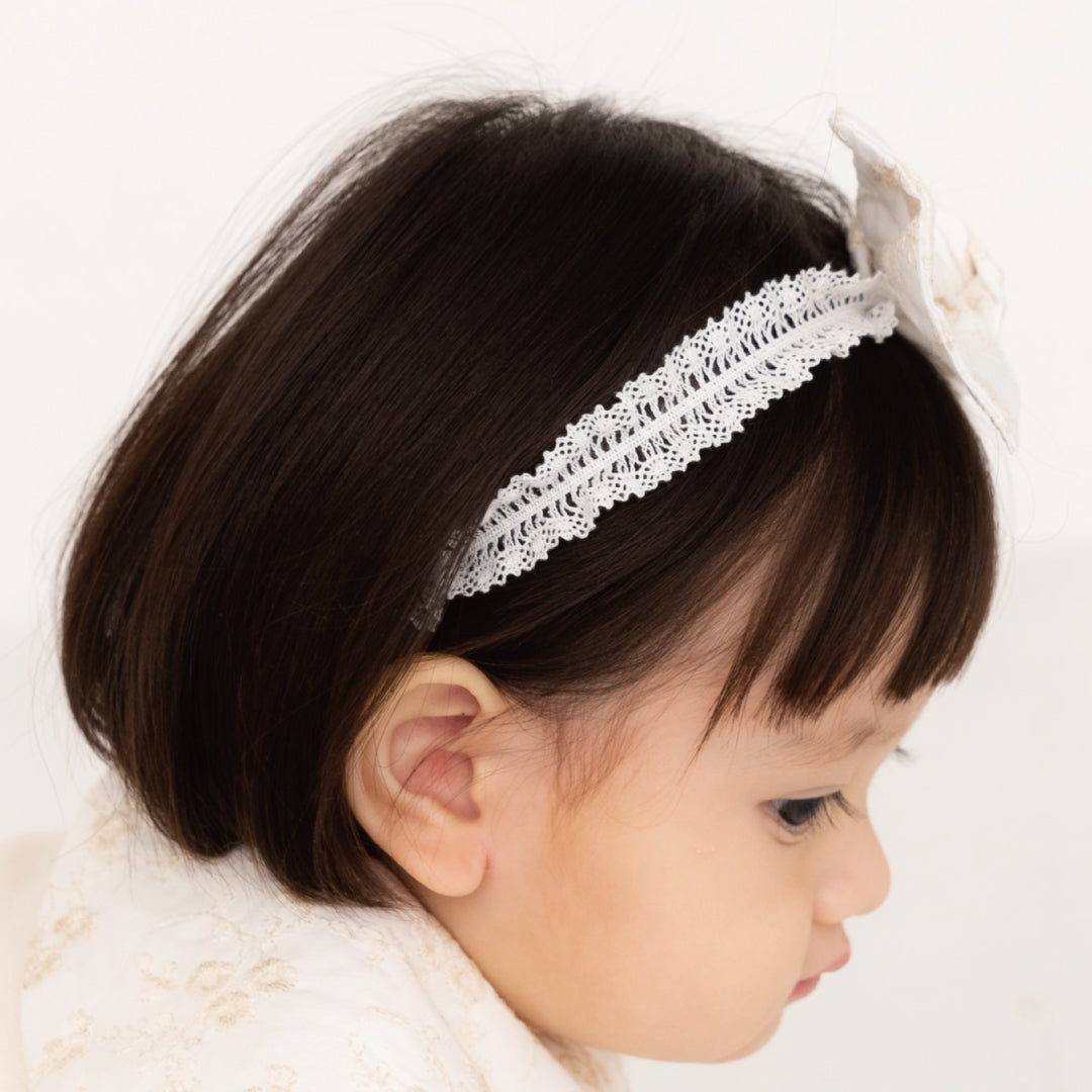 エンブロイダリーヘアバンド オフホワイト