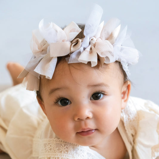 和装リボンカチューム～TEMARI～ ベージュ