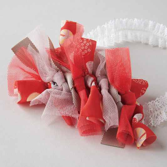 和装リボンカチューム～TEMARI～ レッド