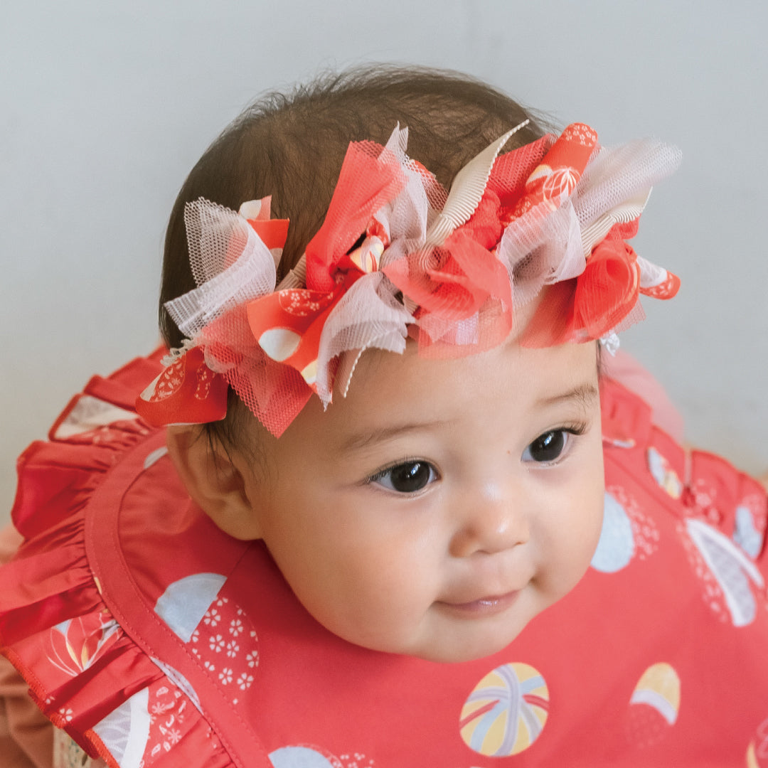 和装リボンカチューム～TEMARI～ レッド