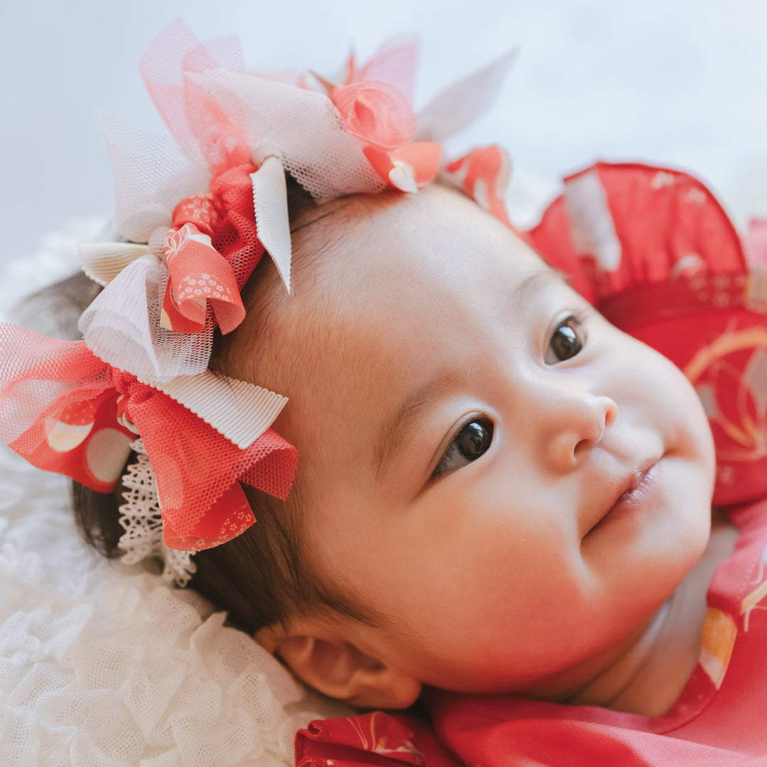 和装リボンカチューム～TEMARI～ レッド