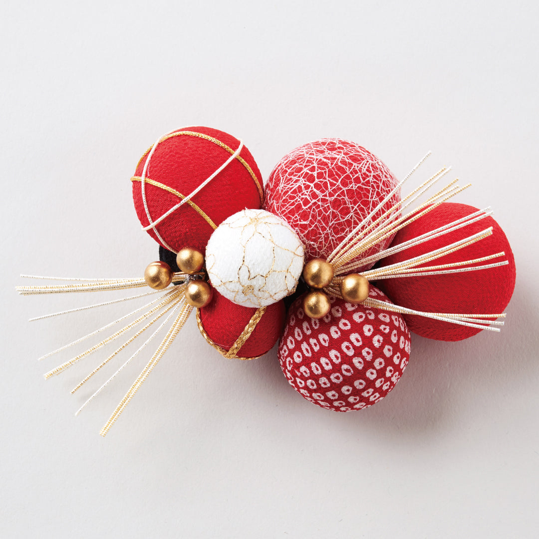 和装ヘッドドレス ～TEMARI～ レッド