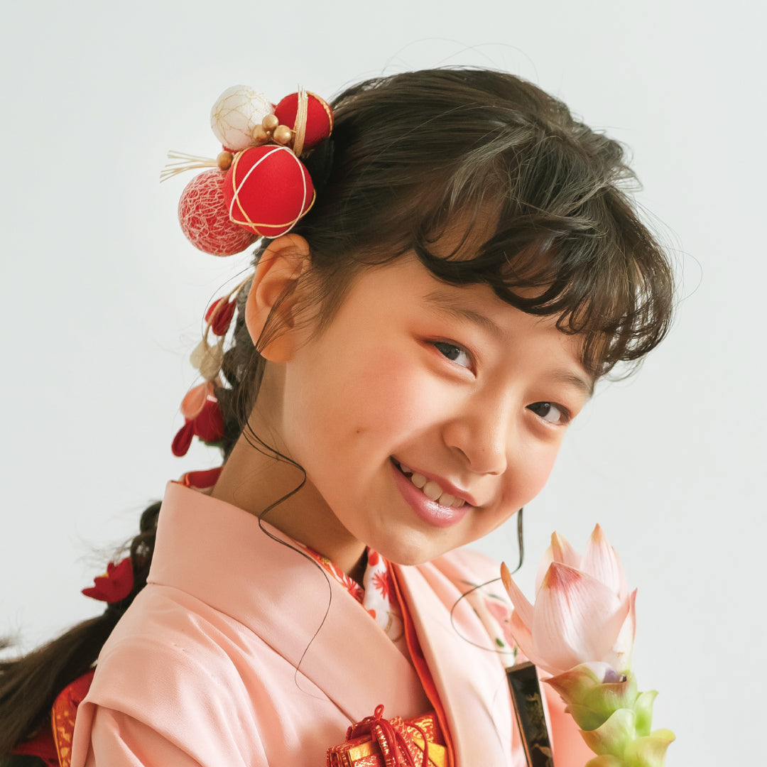 和装ヘッドドレス ～TEMARI～ レッド