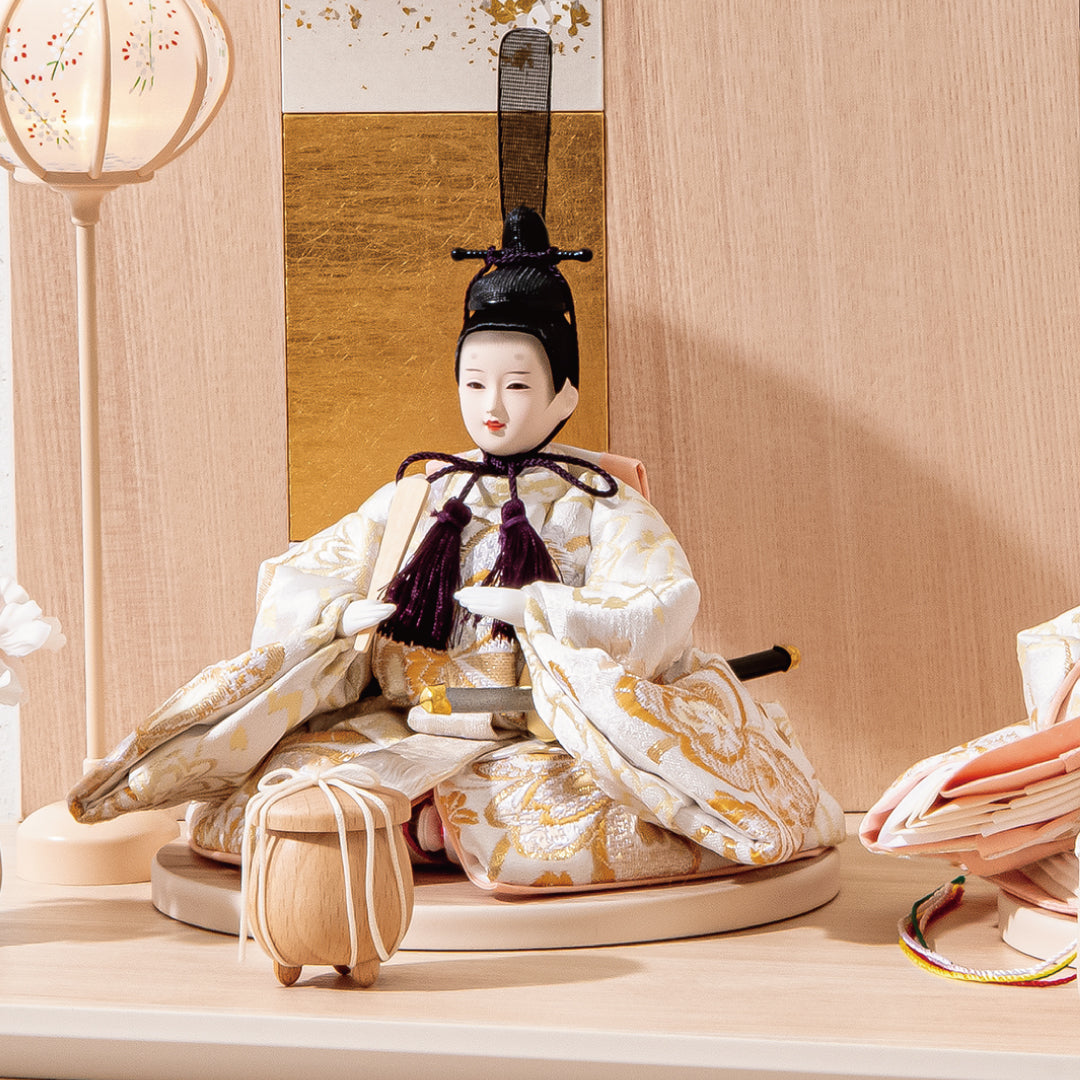 KIMONO Hina Dolls 1. Pop Stripe Prince and Princess Decoration Canvas Hina Dolls 