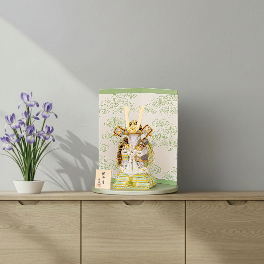 奉納型 鎧飾り〈翠（すい）〉 ― 甲冑師 武蔵朔太郎作 ―