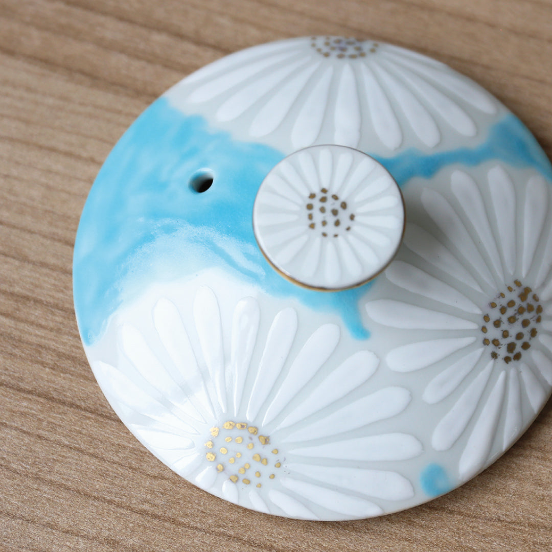 西川貞三郎商店】石瓶 白菊青地 アルミハンドル ｜ 徳永こいのぼり公式