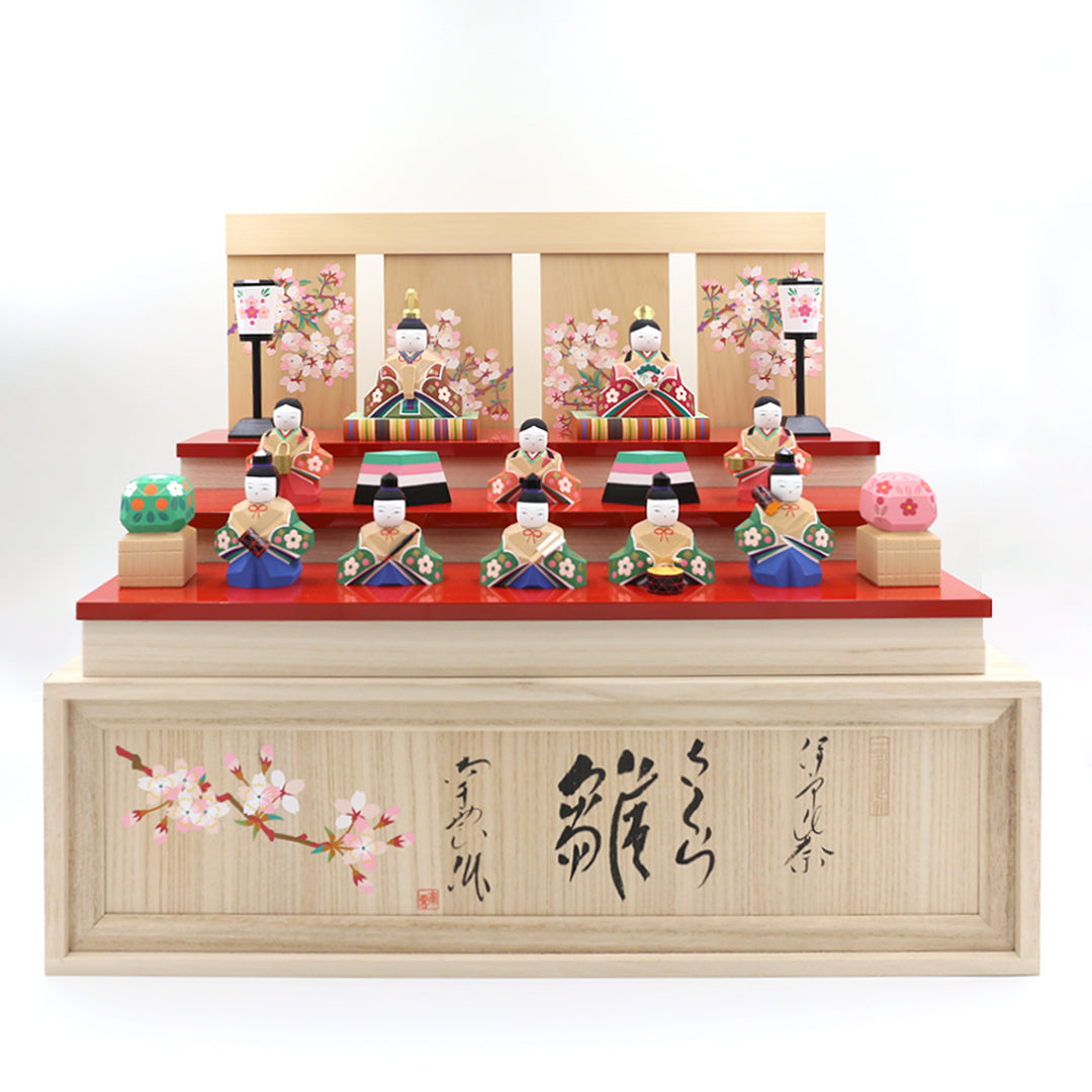 【伊予一刀彫り】雛人形　南雲作