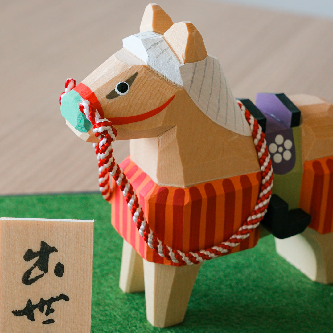 一刀彫　出世駒　木彫り 南雲　馬