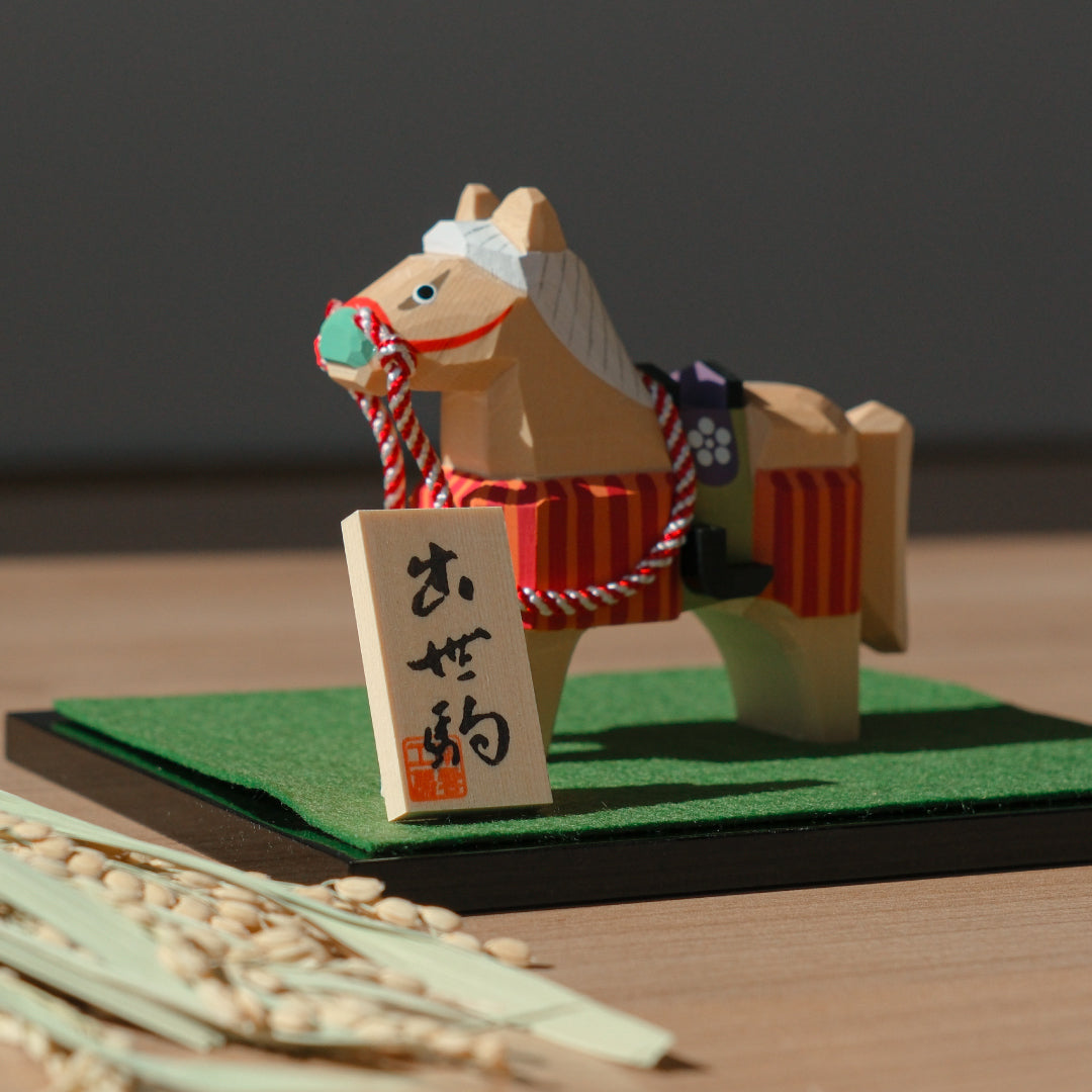 一刀彫　出世駒　木彫り 南雲　馬