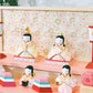 雛人形　伊予一刀彫り【南雲作】 紬  三段  五人飾り