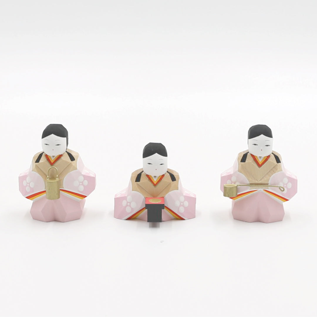 雛人形 伊予一刀彫り【南雲作】 紬 三段 五人飾り – 晴れと暮らす