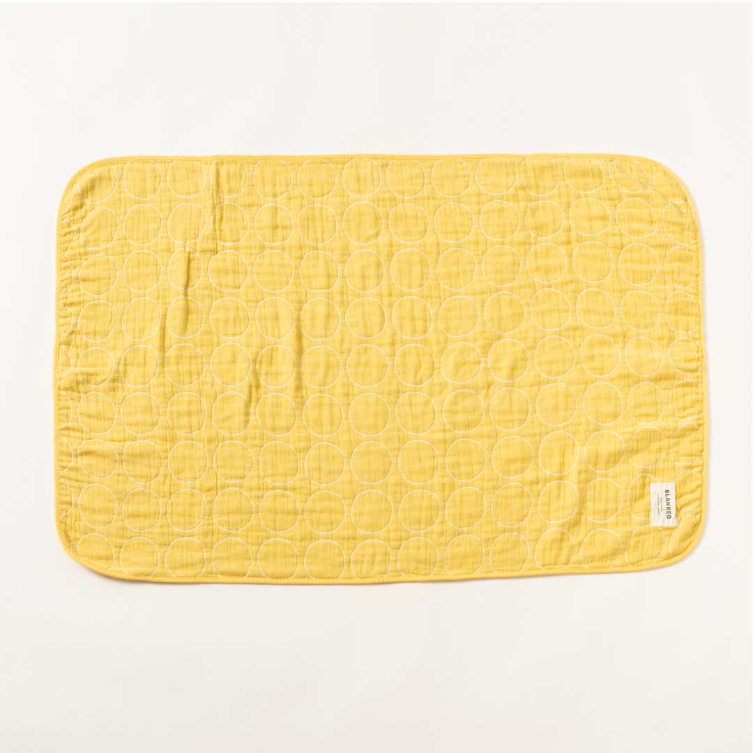 Gauze blanket baby size (TONTON) Soft four-ply gauze yellow [BLANKED] 