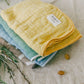 Gauze blanket baby size (TONTON) Soft four-ply gauze yellow [BLANKED] 