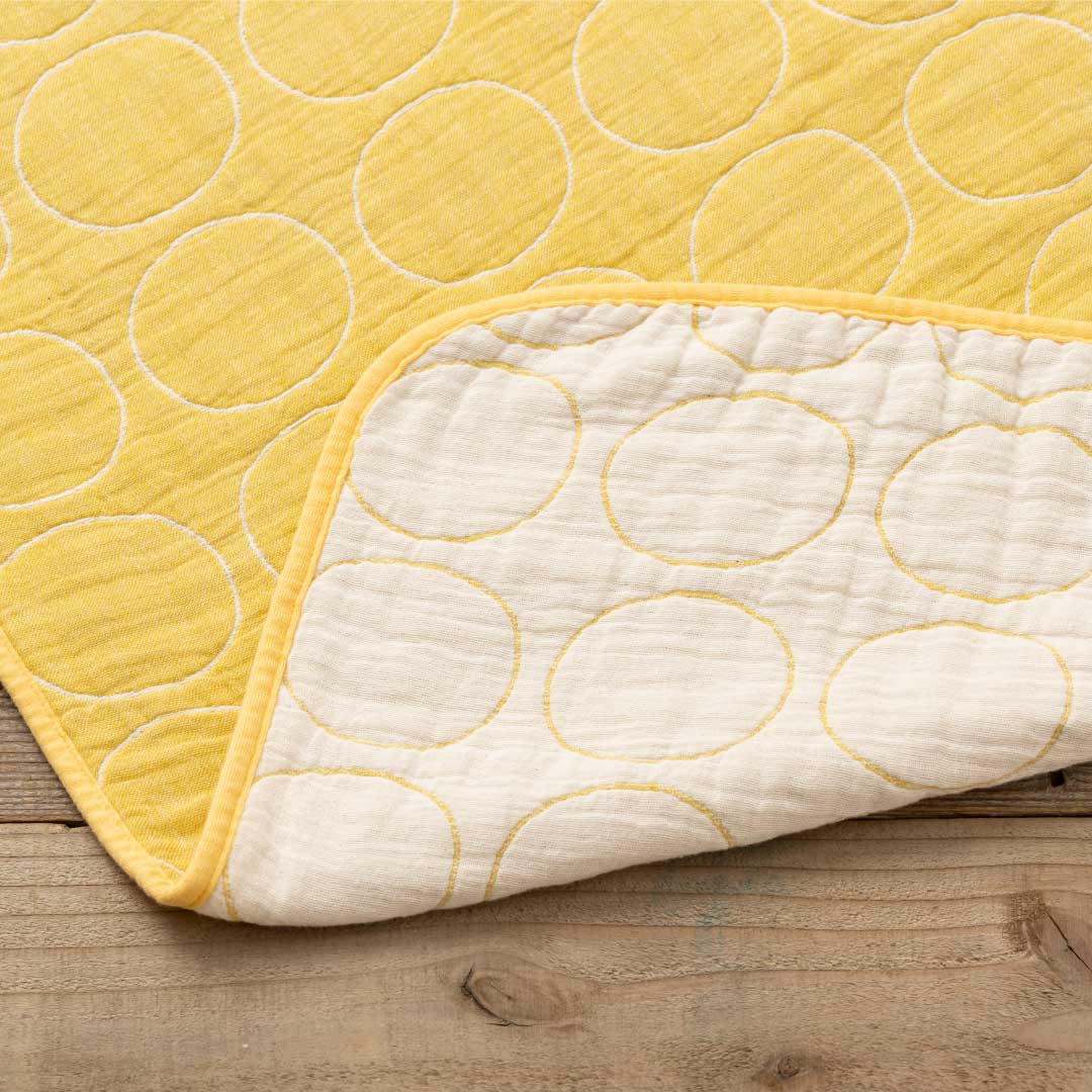 Gauze blanket baby size (TONTON) Soft four-ply gauze yellow [BLANKED] 