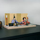 KIMONO Hina Dolls 1. Pop Stripe Prince and Princess Decoration Canvas Hina Dolls 