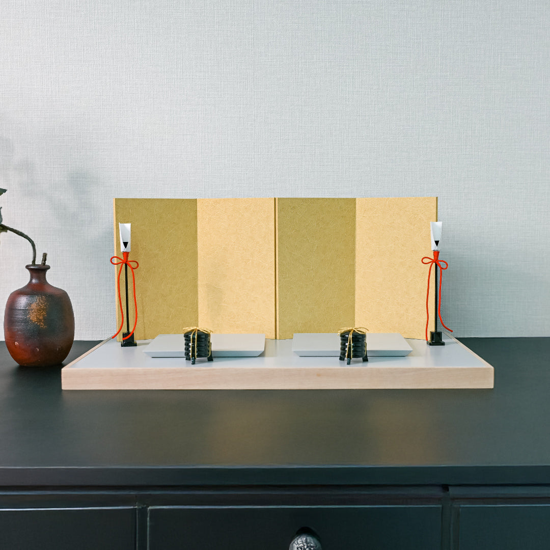 KIMONO Hina Dolls 1. Pop Stripe Prince and Princess Decoration Canvas Hina Dolls 