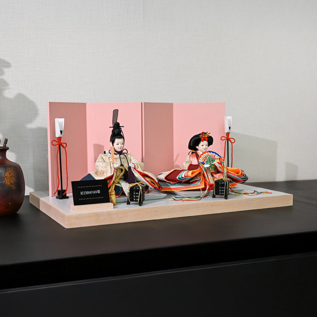 KIMONO雛　Candy Charm （キャンディ・チャーム） 親王飾り　帆布雛 ５．