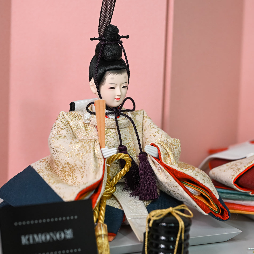 KIMONO雛　Candy Charm （キャンディ・チャーム） 親王飾り　帆布雛 ５．