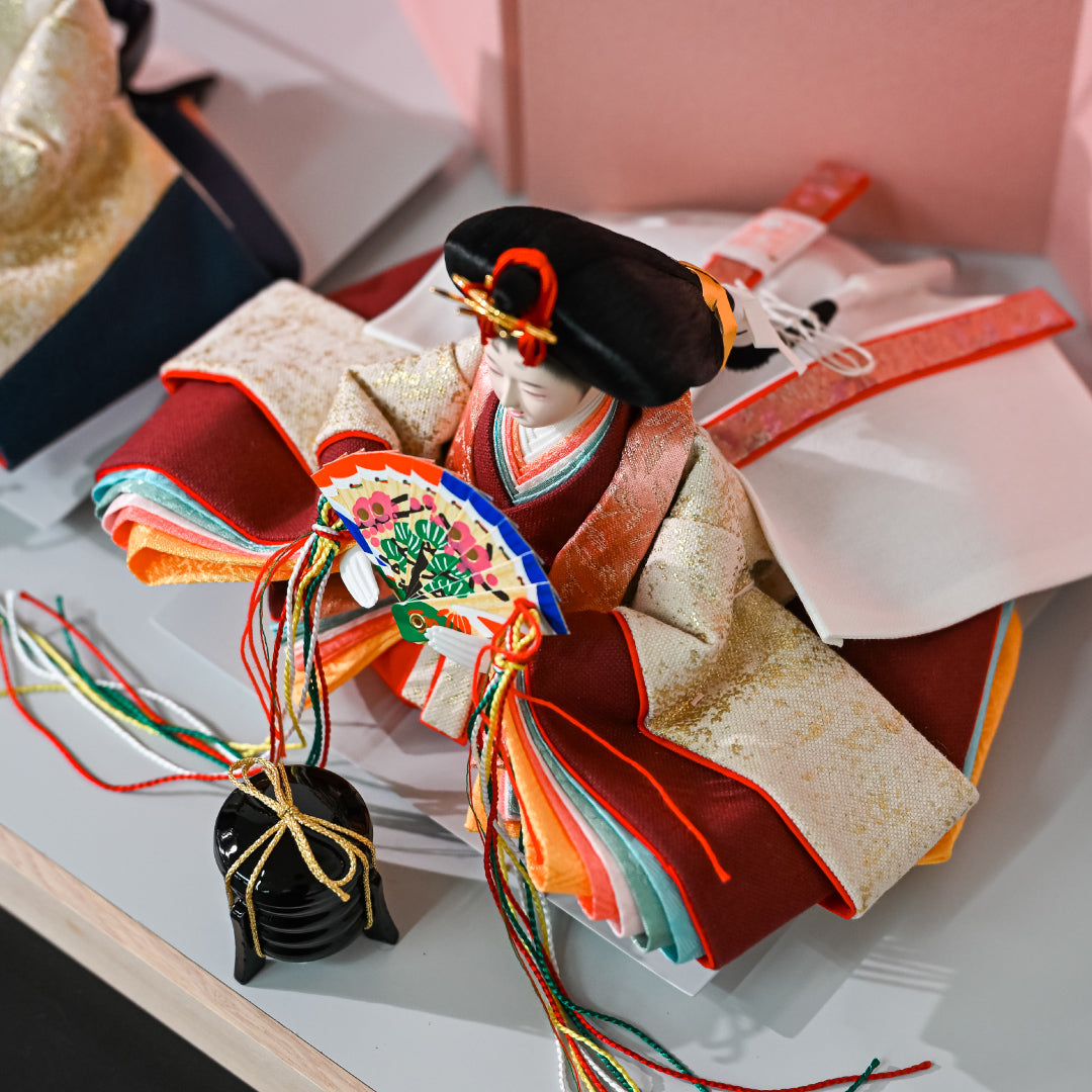 KIMONO雛　Candy Charm （キャンディ・チャーム） 親王飾り　帆布雛 ５．