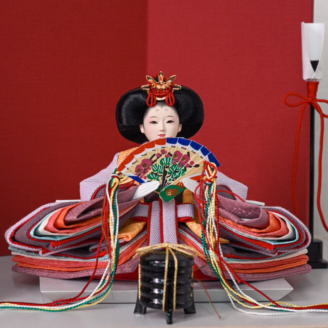 KIMONO Hina Dolls 3. Mode Cherry Prince and Princess Decoration Canvas Hina Dolls 