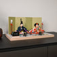 KIMONO Hina Dolls 6. Plaid Style Prince and Princess Decoration Canvas Hina Dolls 