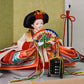 KIMONO Hina Dolls 6. Plaid Style Prince and Princess Decoration Canvas Hina Dolls 