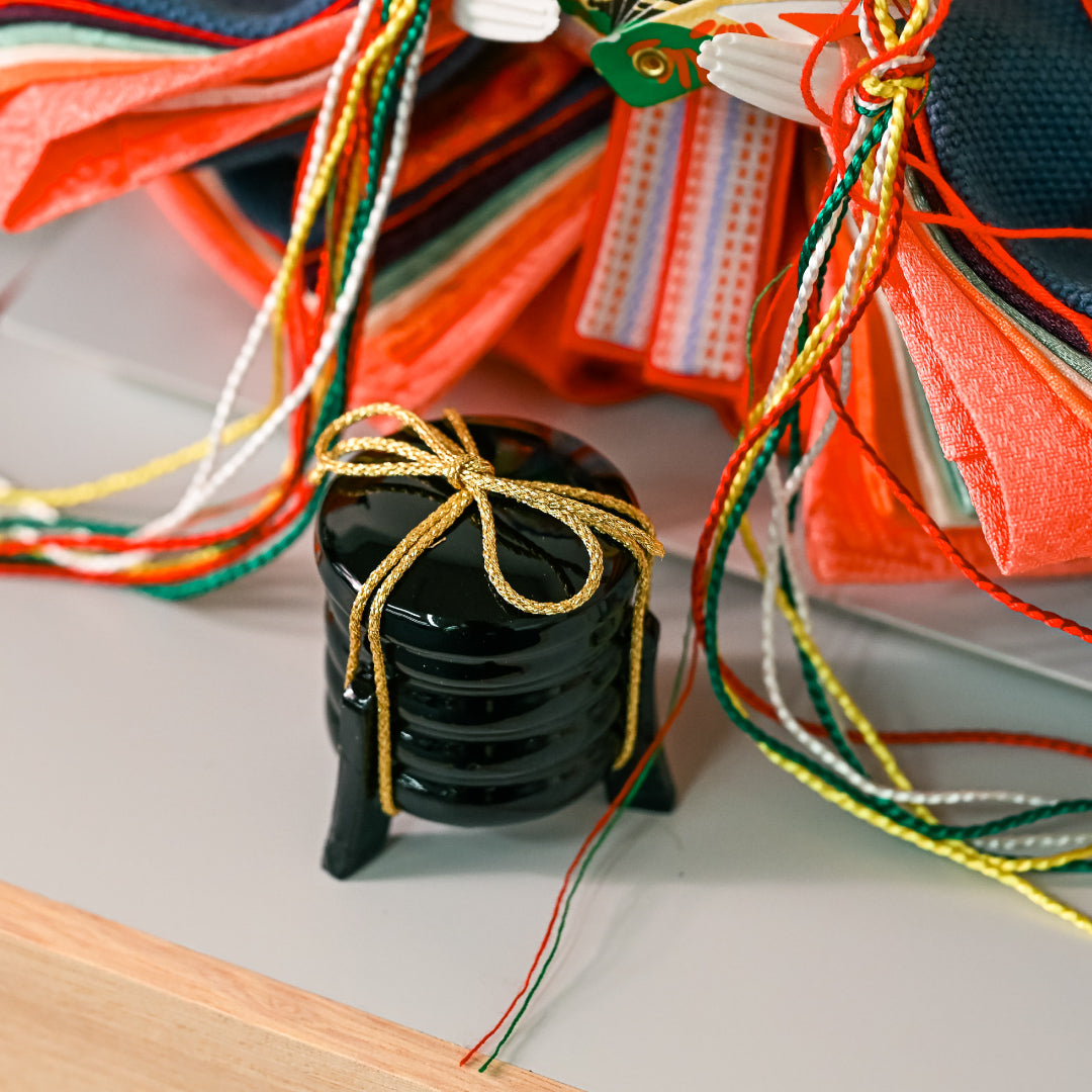 KIMONO Hina Dolls 6. Plaid Style Prince and Princess Decoration Canvas Hina Dolls 