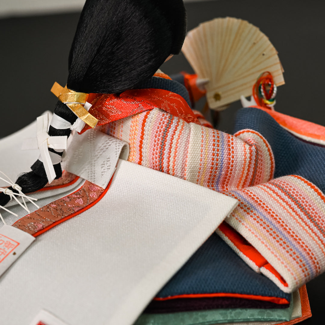 KIMONO Hina Dolls 4. Smokey Grace Prince and Princess Decoration Canvas Hina Dolls 