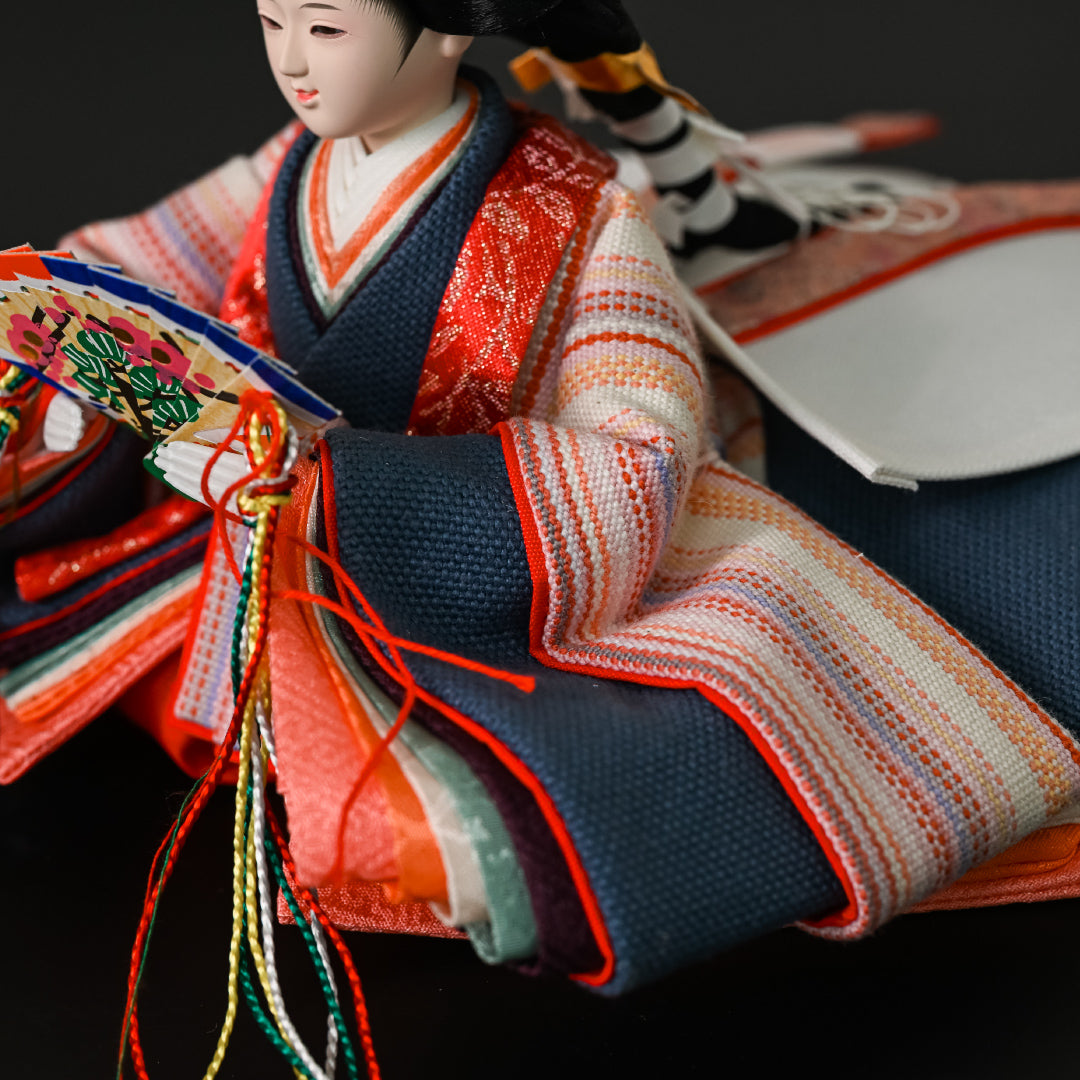 KIMONO Hina Dolls 4. Smokey Grace Prince and Princess Decoration Canvas Hina Dolls 
