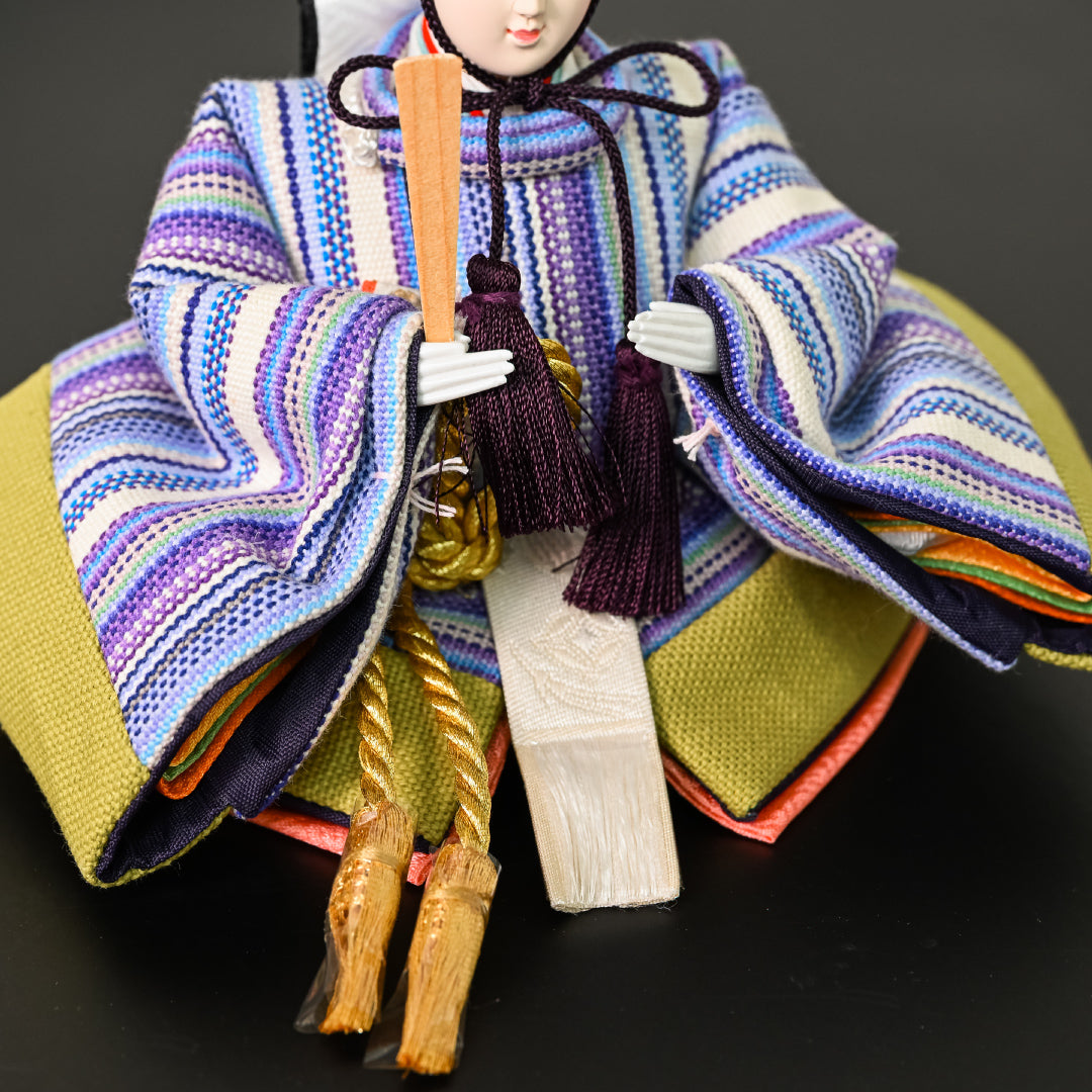 KIMONO Hina Dolls 4. Smokey Grace Prince and Princess Decoration Canvas Hina Dolls 
