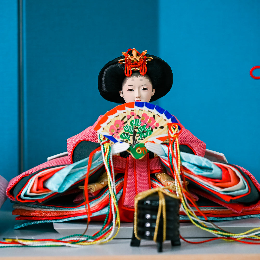KIMONO Hina 2. Poupées en toile décoratives Prince et Princesse en matériaux vivants 